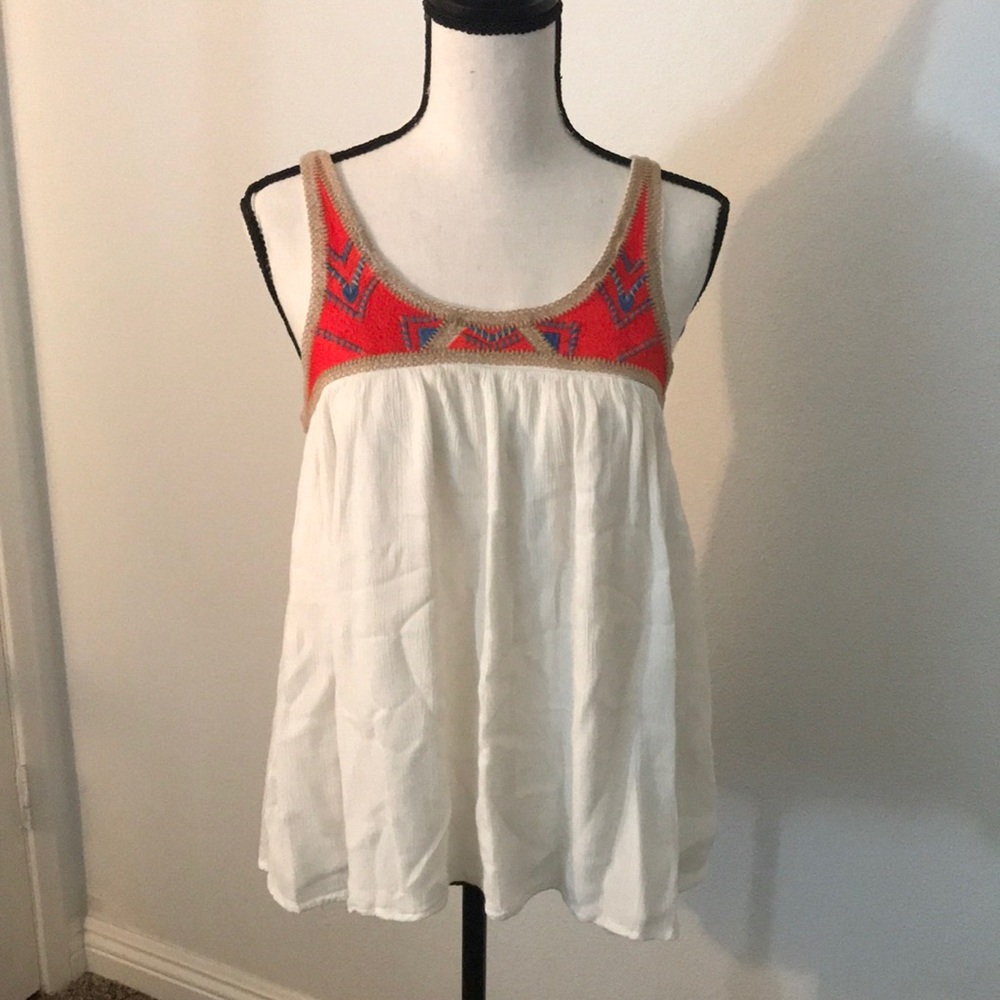 Romeo & Juliet couture embroidered high low tank